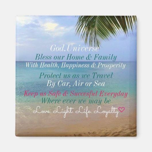 ビーチ |マグネット |家賛美と家族 マグネット (正面)