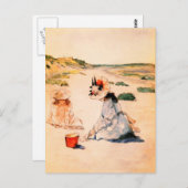 ビーチ。マザーズデイファインアートはがき ポストカード (正面/裏面)
