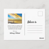 ビーチ マルチ ウェディング フォト サンクス ポストカード (裏面)