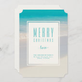 ビーチ「メリークリスマスパーソナライズされた」 シーズンカード (正面/裏面)