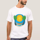 ビーチ ヤシの木 ハンモック Tシャツ (正面)