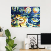 ビーチ&ライトハウス3 ポスター (ホームオフィス)