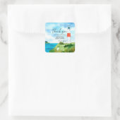 ビーチ ライトハウス 海事をテーマにした ブライダルシャワー スクエアシール (バッグ)