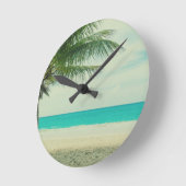ビーチ ラウンド壁時計 (傾斜)