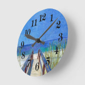 ビーチ ラウンド壁時計 (傾斜)