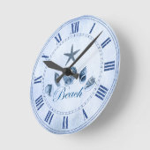 ビーチ ラウンド壁時計 (傾斜)