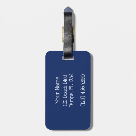 ビーチ ラゲッジタグ (裏面縦)