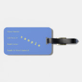 「ビーチ」ラゲッジタグ」ヤシの木/ビーチ/傘 ラゲッジタグ (裏面横)