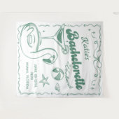 ビーチ ラスト トーサド グリーン  ブライズメイド パーティー タペストリー (正面(横))