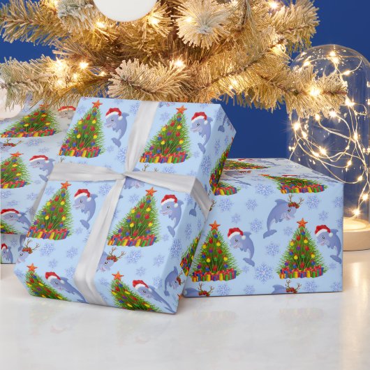 ビーチ ラッピングペーパー (クリスマス)