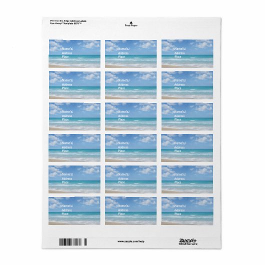 ビーチ ラベル (フルシート)