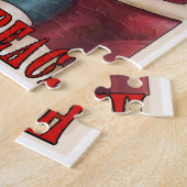 ビーチ、ヴィンテージスタイル ジグソーパズル (側面)