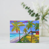 ビーチ |休暇 ポストカード (スタンド正面)