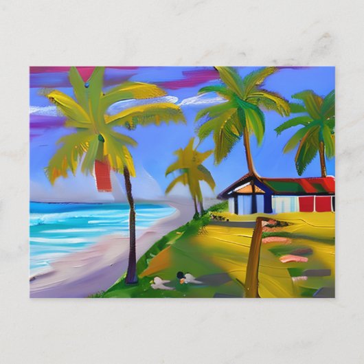ビーチ |休暇 ポストカード (正面)