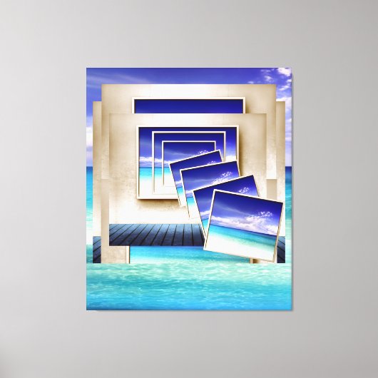ビーチ:内の写真 キャンバスプリント (正面)