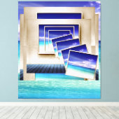 ビーチ：内の写真 キャンバスプリント (インサイチュ (ウッドフロア))