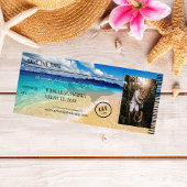 ビーチ – 写真と飛行機を使用した海送信先 招待状