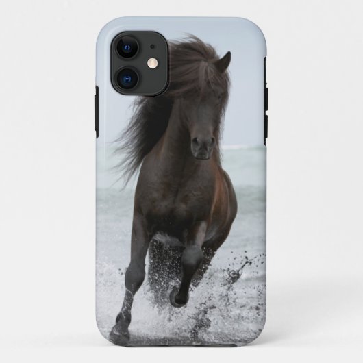 ビーチ|北大西洋の種馬のランニング Case-Mate iPhoneケース (裏面)