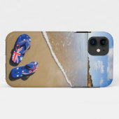 ビーチ|南ウェールズのオーストラリアの旗の皮ひも Case-Mate iPhoneケース (裏面(横))