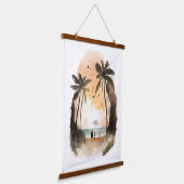 ビーチ 吊り下げ型タペストリー (傾斜あり)