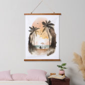 ビーチ 吊り下げ型タペストリー (寝室)