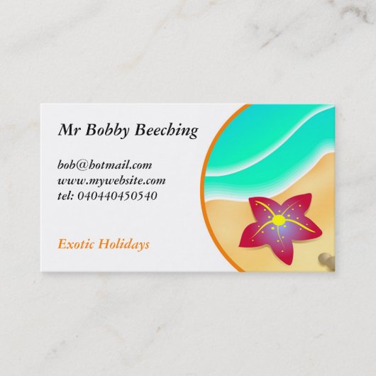 ビーチ 名刺 (正面)