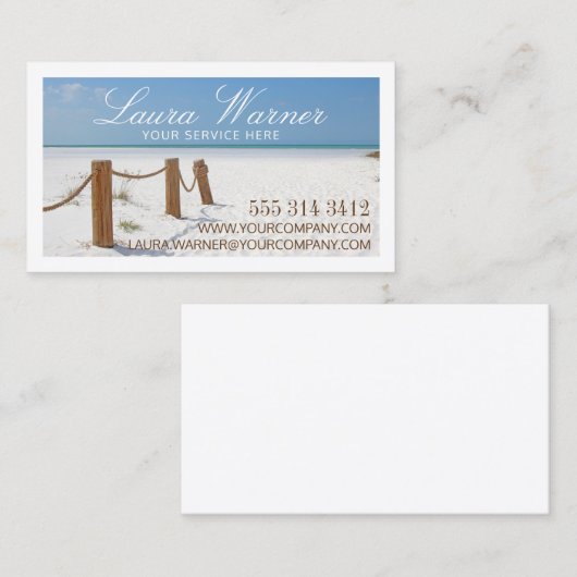 ビーチ 名刺 (正面/裏面)