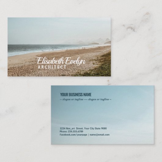 ビーチ 名刺 (正面/裏面)