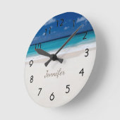 ビーチ(名前) ラウンド壁時計 (傾斜)