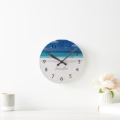 ビーチ(名前) ラウンド壁時計 (ホーム)