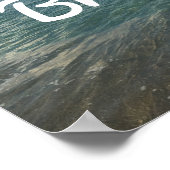 ビーチ「呼吸」スピリットヨガ&瞑想 ポスター (角)