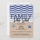 "ビーチ"家族の写真の撮影 招待状 (正面)