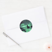 ビーチ、岩 ラウンドシール (封筒)