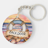 ビーチ- 「戻る」を参照 キーホルダー (裏面)