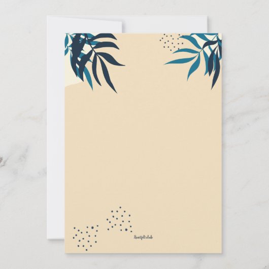 ビーチ 招待状 (裏面)