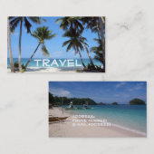 ビーチ、旅行 名刺 (正面/裏面)