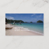 ビーチ、旅行 名刺 (裏面)