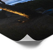 ビーチ、日没、崖へ ポスター (角)