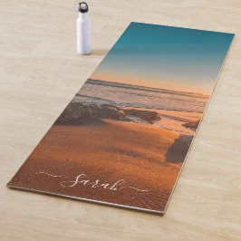 ビーチ 日没 海 風景 オーダーメイド ヨガマット