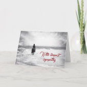 ビーチ -最も深い悔やみや弔慰 カード (正面)