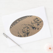 ビーチ 楕円形シール (封筒)