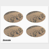 ビーチ 楕円形シール (シート)