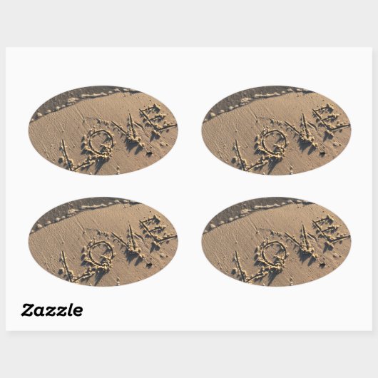 ビーチ 楕円形シール (シート)