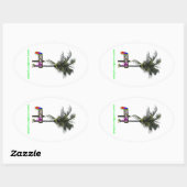 ビーチ 楕円形シール (シート)