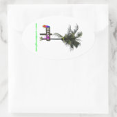 ビーチ 楕円形シール (バッグ)