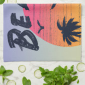 ビーチ/沿岸/熱帯/ハワイアン キッチンタオル (折り畳み)