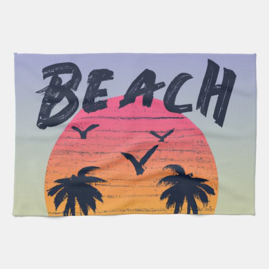 ビーチ/沿岸/熱帯/ハワイアン キッチンタオル (横)