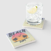 ビーチ/沿岸/熱帯/ハワイアン ストーンコースター (横)