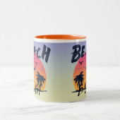 ビーチ/沿岸/熱帯/ハワイアン ツートーンマグカップ (中央)