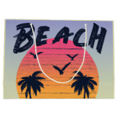 ビーチ/沿岸/熱帯/ハワイアン ラージペーパーバッグ (裏面)